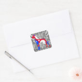 Sticker Carré Douce Dogue Allemand (Enveloppe)