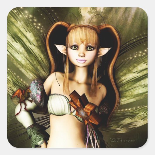 Sticker Carré Douce fée de mauvais chef (Devant)