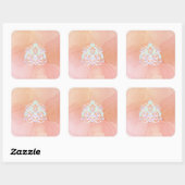 Sticker Carré Douce Harmonie Florale (Feuille)