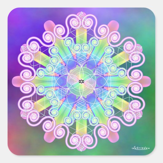 Sticker Carré Doucement, (Devant)