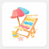 Sticker Carré Douceur d'été (Devant)