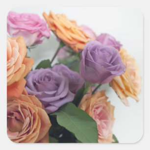 Sticker Carré Douceur florale