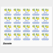 Sticker Carré Douche citron (Feuille)