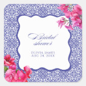 Sticker Carré Douche nuptiale italienne bougainvillière (Devant)