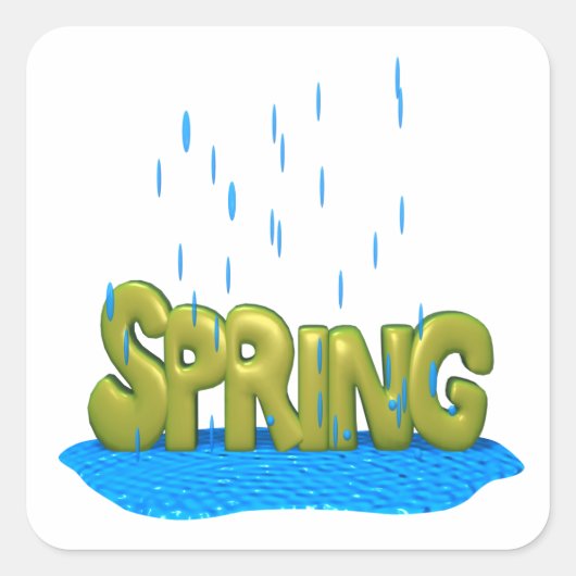 Sticker Carré Douches de printemps 2 (Devant)