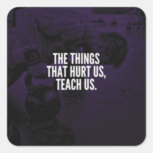 Sticker Carré Douleur - Entraînement Mots Inspirationnels - Kett