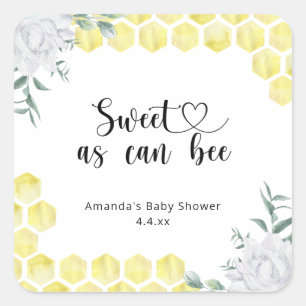 Sticker Carré Doux comme peut l'être une abeille -