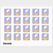 Sticker Carré Dove Bird World Peace White (Feuille)