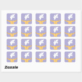 Sticker Carré Dove Bird World Peace White
