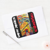 STICKER CARRÉ DOW JONES CRASHES INDICA (Enveloppe)