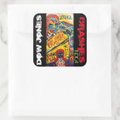 STICKER CARRÉ DOW JONES CRASHES INDICA (Sac)