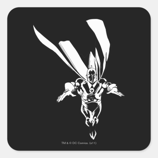 Sticker Carré Dr Fate Flying Outline (Devant)