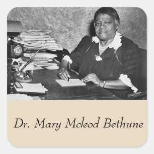 Sticker Carré Dr. Mary Mcleod Bethune