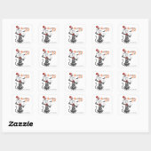 Sticker Carré Dr Seuss | Chat d'Halloween en Casquette (Feuille)