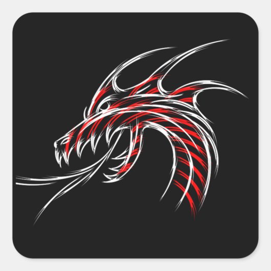 Sticker Carré Dragon (Devant)