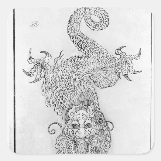 Sticker Carré Dragon (Devant)