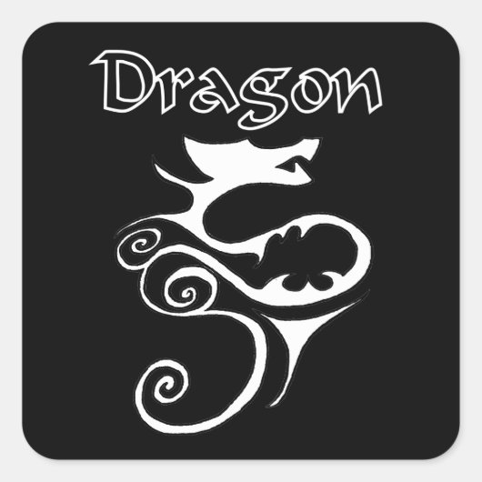 Sticker Carré Dragon 02 (Devant)