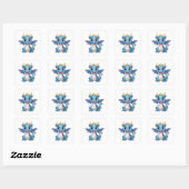 Sticker Carré dragon bleu (Feuille)