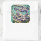 Sticker Carré Dragon chinois (Sac)