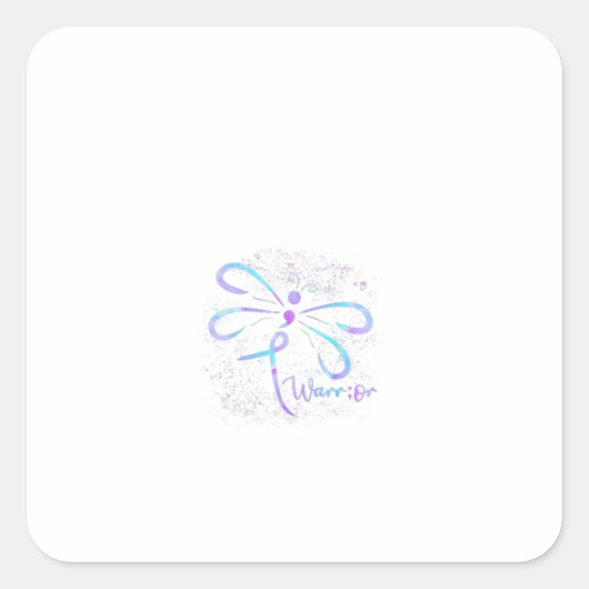 Sticker Carré Dragon de sensibilisation à la prévention du suici (Devant)