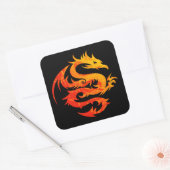 STICKER CARRÉ DRAGON FIERY (Enveloppe)