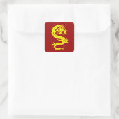 Sticker Carré dragon golden (Sac)