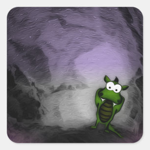 Sticker Carré Dragon incliné