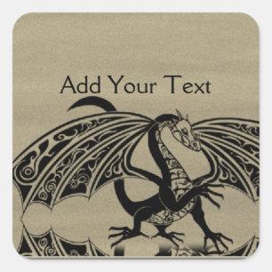 Sticker Carré Dragon Love 4