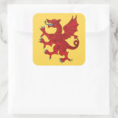 Sticker Carré Dragon Rampant Gules (Sac)