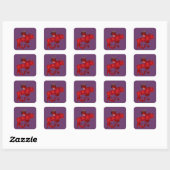 Sticker Carré Dragon rouge chinois (Feuille)