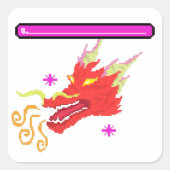 Sticker Carré Dragon RPG (Devant)