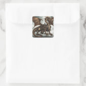 Sticker Carré Dragon Steampunk (Sac)