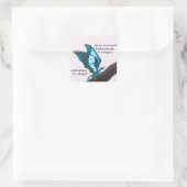 Sticker Carré Dragon sur Branche (Sac)