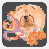 Sticker Carré DRAGON-TALEZ CHOW Année du dragon (Devant)