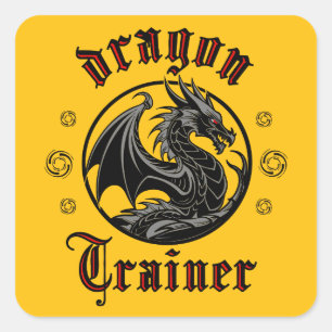 Sticker Carré Dragon Trainer Imaginaire Lizard Mythique Créature