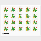 Sticker Carré Dragon vert chinois (Feuille)