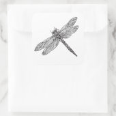 Sticker Carré Dragonfly en style (Sac)