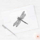 Sticker Carré Dragonfly en style (Enveloppe)