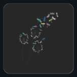 Sticker Carré Dragonfly Flower<br><div class="desc">du</div>