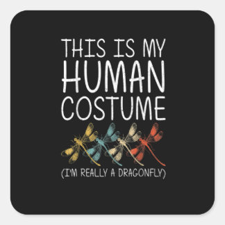 Sticker Carré Dragonfly Halloween