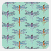 Sticker Carré Dragonfly pattern (Devant)