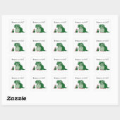 Sticker Carré Dragons de dessin animé mignons (Feuille)