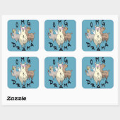 Sticker Carré Drama Lama (Feuille)