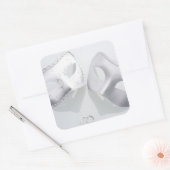 Sticker Carré Drame des anneaux mariages (Enveloppe)