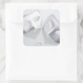 Sticker Carré Drame des anneaux mariages (Sac)