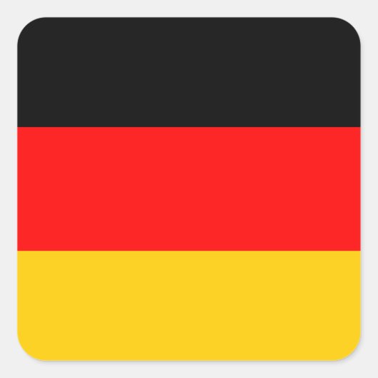 Sticker Carré Drapeau allemand Deutsche Flagge (Devant)