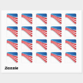 Sticker Carré Drapeau américain (Feuille)