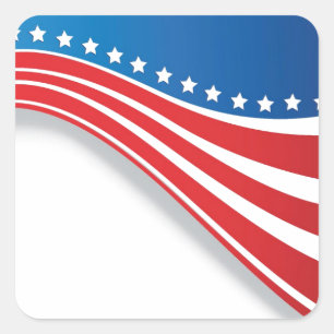 Sticker Carré Drapeau américain