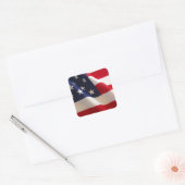 Sticker Carré Drapeau américain (Enveloppe)