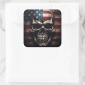 Sticker Carré Drapeau américain (Sac)
